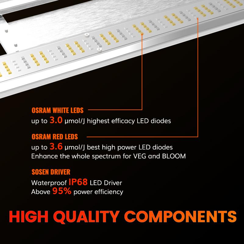 Supports Foldable Design 800W Cannabis Grow Light