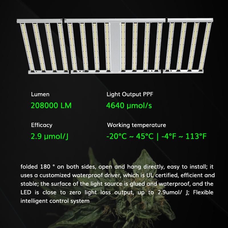 Foldable 1600W Cannabis Grow Light