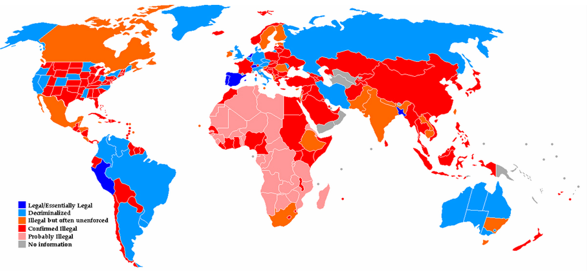 Cannabis global map